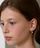 Tatiana (Silver 925) Pearl And Onyx Stud Earrings Ec3273