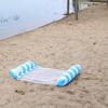 Outdoor Inflatable Striped Floating Pool Lounger - Single Person Foldable Hammock