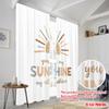 2pcs 2D Flat Printing Drapes Cute Sun Sunshine Inspirational Fabric Without Electricity Party Decorations for Photo Booths &