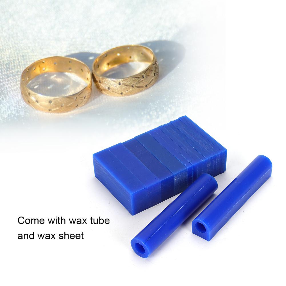 Jewelry Ring Mold Wax Tube Jewelry Ring Making Engraving Sheet Set Blue