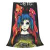 Sally Face Game Anime SF Knitted Blankets Velvet Horror Sal Fisher Lightweight Throw Blanket Outdoor Bedspreads Plush Thin Quilt