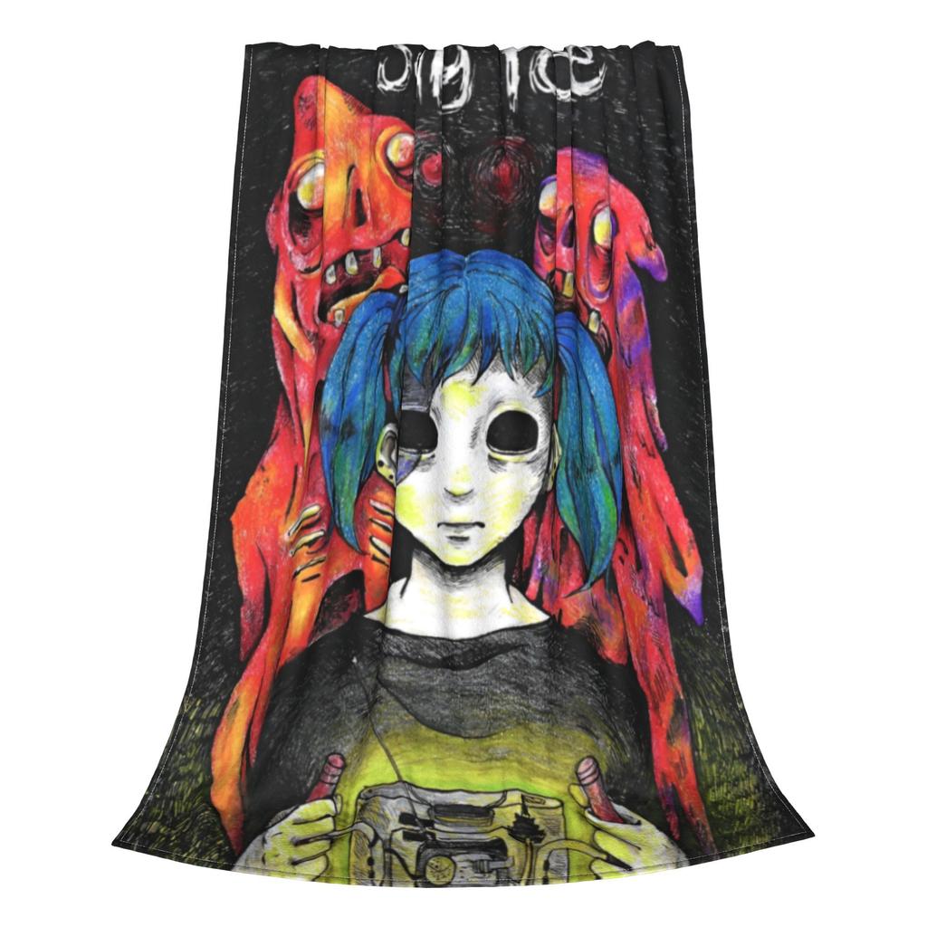 Sally Face Game Anime SF Knitted Blankets Velvet Horror Sal Fisher Lightweight Throw Blanket Outdoor Bedspreads Plush Thin Quilt
