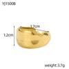 CARLIDANA Vintage Multilayer Sun Stainless Steel Gold Plated Rings for Women Hollow Line Charm Adjustable Men Open Ring Jewelry