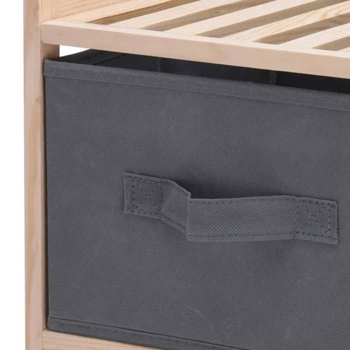 Úložná skříň H&S Kolekce se 3 úložnými boxy - Tmavě šedá - Klasický - Nadčasový