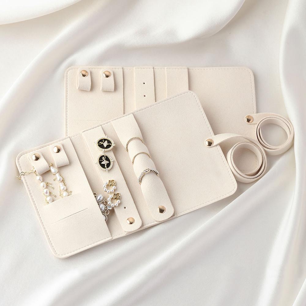 Lightweight Jewelry Organizer Roll Waterproof Foldable Travel Storage Bag for Women Girls Necklaces Rings Earrings Bracelet 2025
