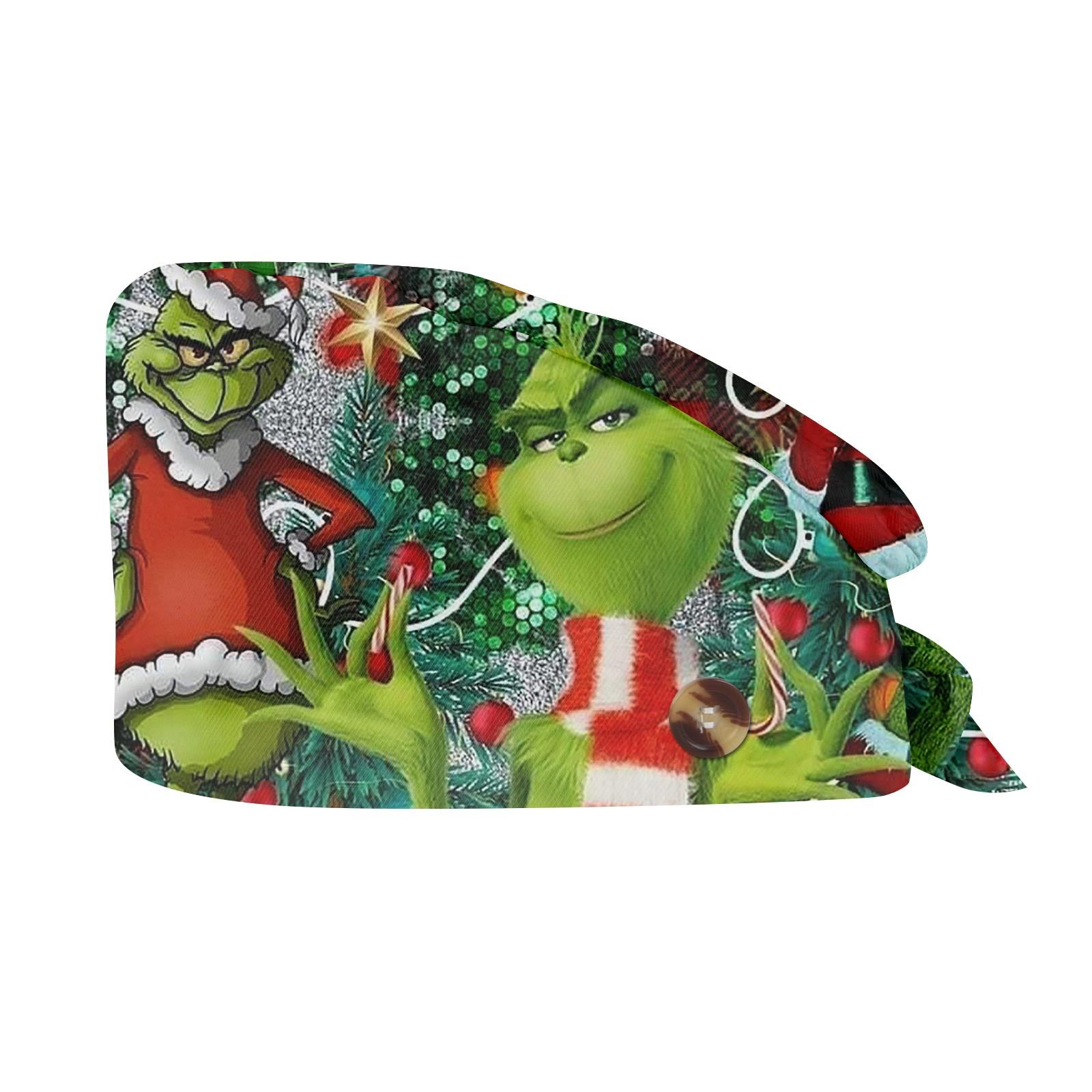 

Модная рождественская рабочая шапка с принтом Повседневная стираемая шапка-мешок Кепка One Size винный