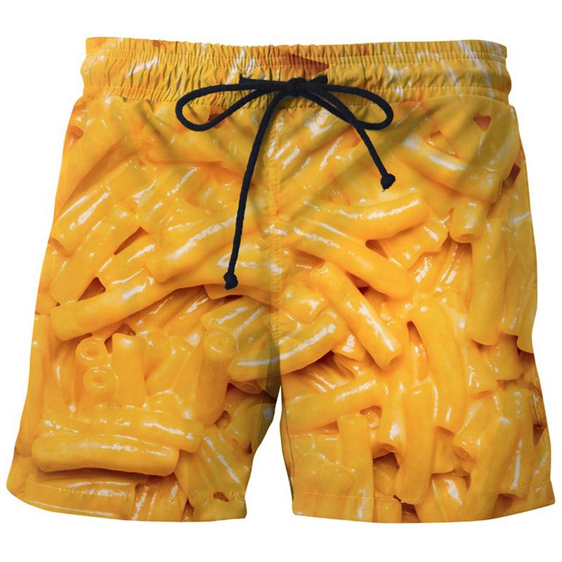 Fashion Funny Sausages Food Graphic Kids Beach Shorts 3D Printing For Kids Casual Shorts Cool Boy's and Girl's Shorts