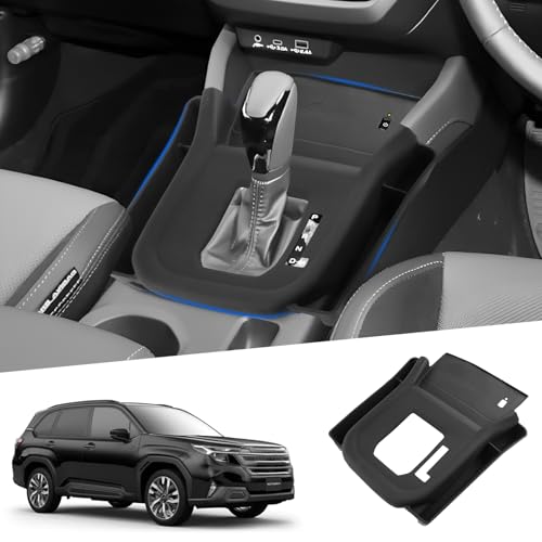 SHAOHAO 2025 New Subaru Forester (6th Generation) Console Mat, Shift Lever Mat for Forester SL5/SLG, Interior Rubber Mat, Non-Slip, Easy to Use, Car S