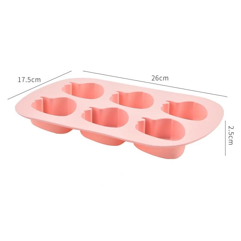 6 Cavity Fruit Shape Chocolate Candy Molds Watermelon Strawberry Lemon Pineapple Fruit Silicone Mold Ice Cube Tray