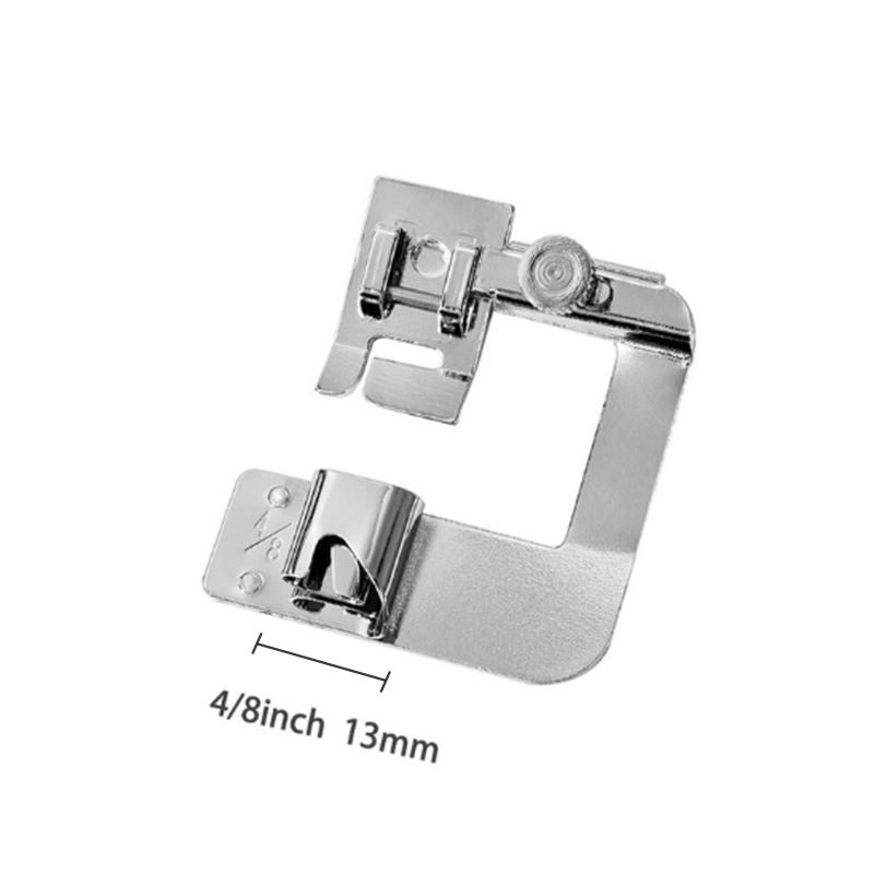 

Многофункциональный набор лапок для швейной машины для подгибки края 9/13/19/25 мм, бытовые швейные аксессуары, приспособление для подгибки с роликом, швейные принадлежности