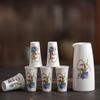 Cloud White Ceramic Baijiu Set (1 Pot, 6 Cups)