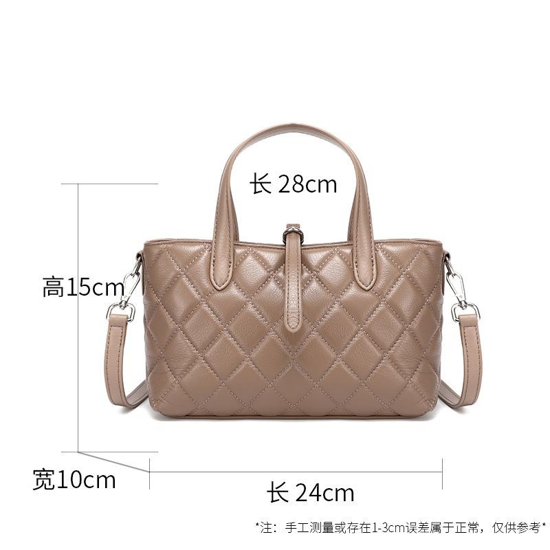 Leather Women's Bags, New Natural Drop Leather Pattern Shoulder Bags, Large-capacity Messenger Bags, Handbags, Women's Bags