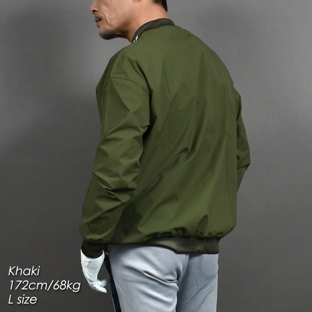 COMON GOLF Men's Water-Repellent Windbreaker Pullover Jacket - Large Sizes Available - Water-Resistant Pockets - Stretchable - Suitable for Spring, Au
