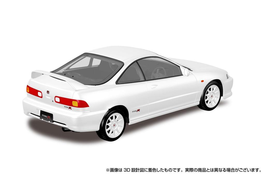 Aoshima Bunka Kyozai Rakupla Snap Kit Honda DC2 Integra Type R Scale Plastic Model Kit (AOSHIMA) No. 22-CW (Championship White) 1/32 Pre-Colored