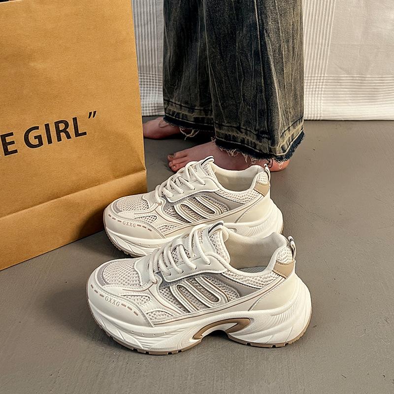 High-end dad shoes women's spring 2025 new stepping on shit soft sole showing feet small casual sports shoes women 2115