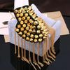 Cool Club Tassel Chain Epaulette Breastpin Jacket Vintage Brooch  Stage Performance