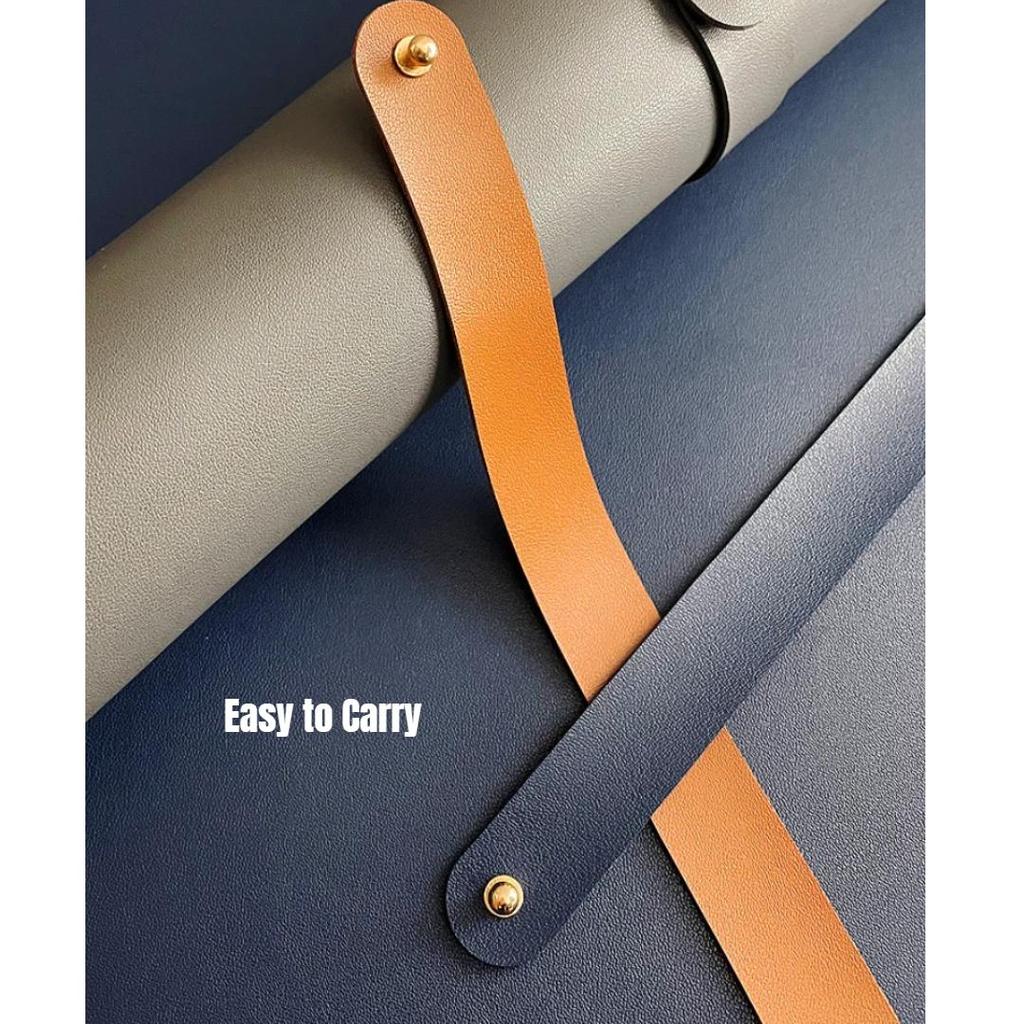 LESAILES Single-Sided Lambskin Waterproof Mouse Pad, Extra Large Desk Pad, Brown, 1200*600*1.8mm