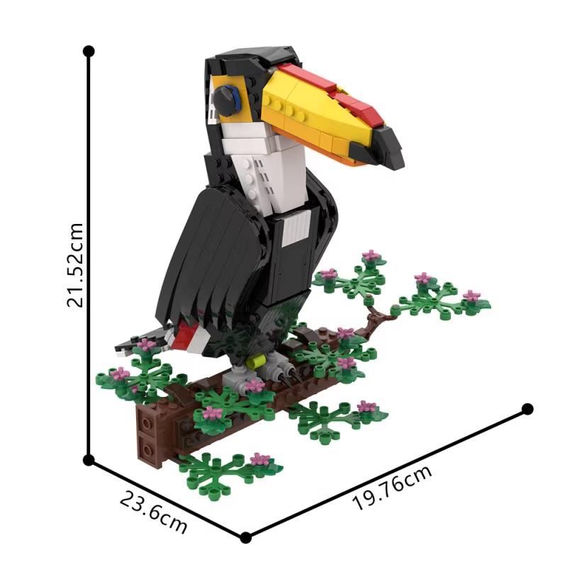 Non-Toxic Creative Bird Building Blocks Set Colorful Parrot Flower Display Diy Assembly Model Toy For Kids And Adults Home Decoration