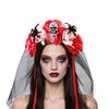 Creative Halloween Headband Props With Spider Ghost Flower Decoration For Adults Children Costume Event