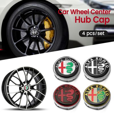 2026 Horké krytky nábojů kol Alfa Romeo 60mm Auto emblém Kryt středového náboje pneumatiky Odznak Dekorace Pro Alfa Romeo Sportiva 147 156 166 159 Gi