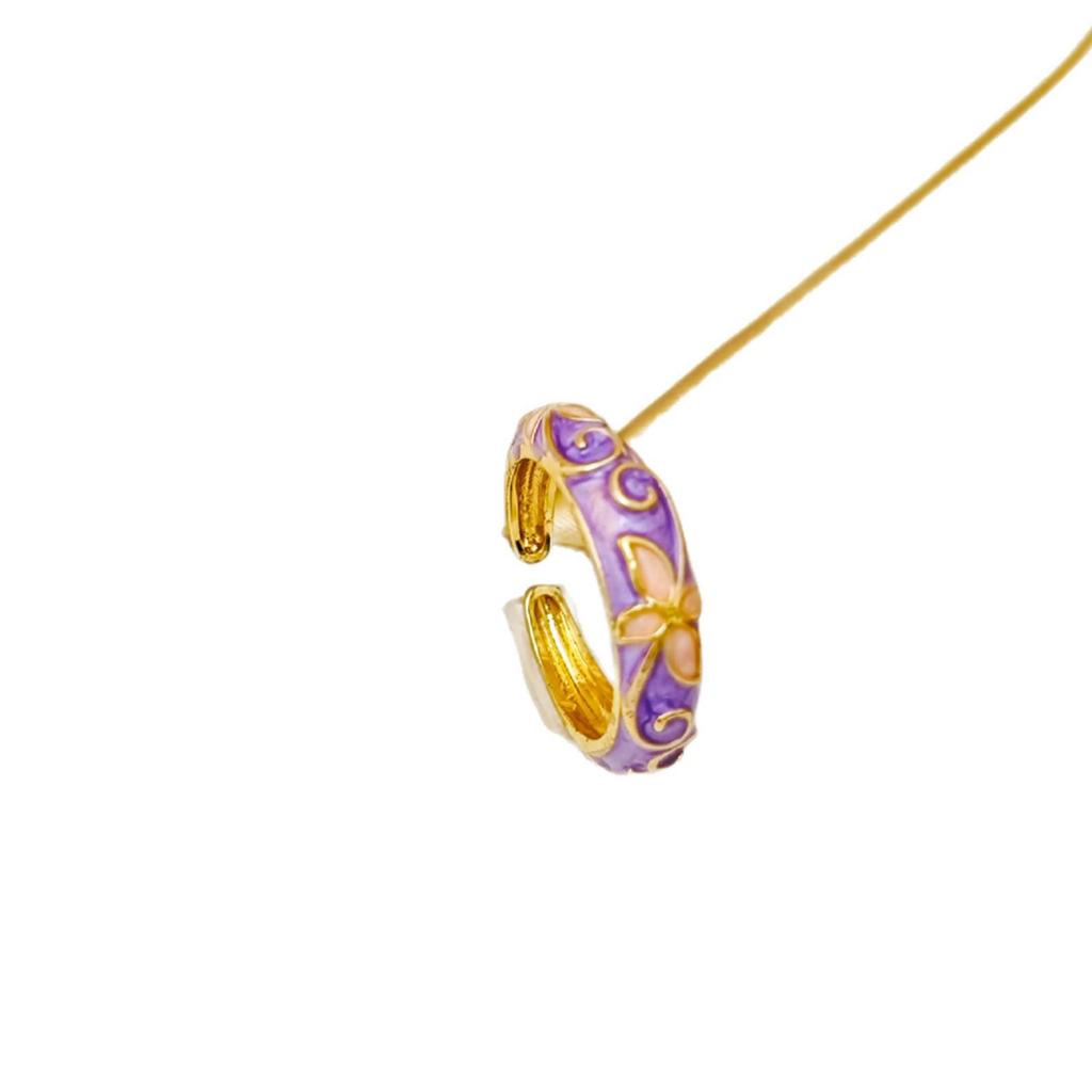 INS Stil Tropföl Kleine Blume Offener Ring - Eleganter und Einzigartiger Schwanzschmuck