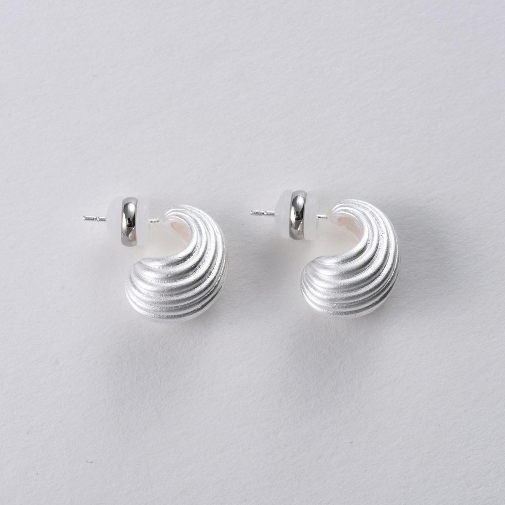 Original Design Matte Copper Platinum Plated S925 Silver Needle Stud Earrings, Niche Fashion Commuter Must Enter Earrings