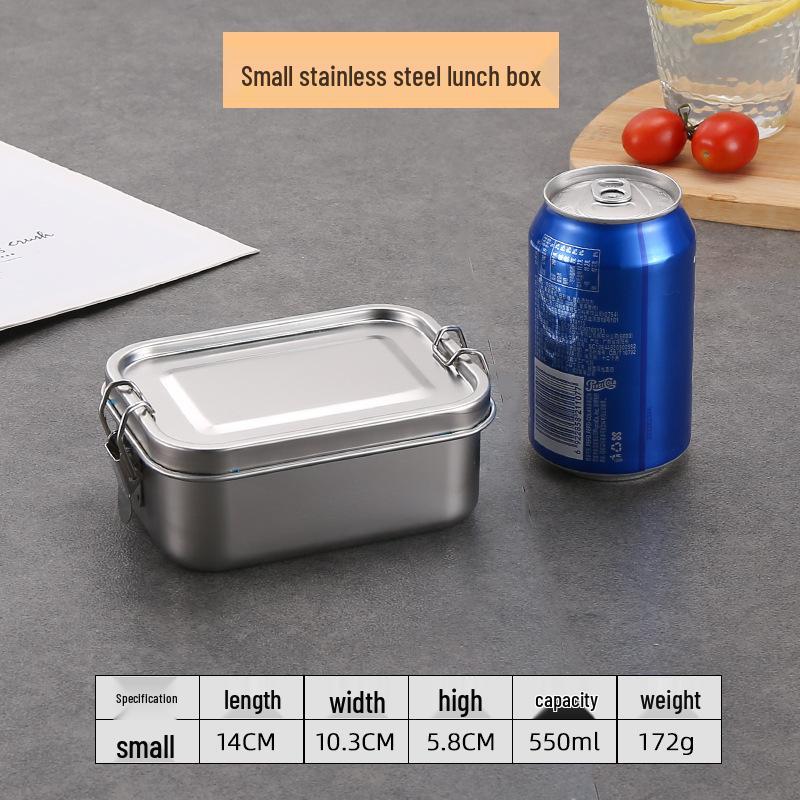 304 Stainless Steel Bento Lunch Box for Adults, Students, and Office Workers with Lid