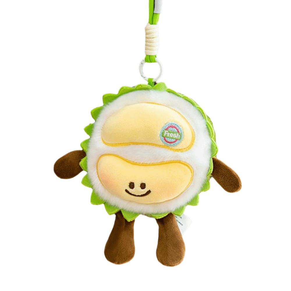 Banana Simulation Fruit Plush Keychain Kiwi Handmade Mangosteen Banana Pendant Soft Cartoon Cartoon Durian Stuffed Doll