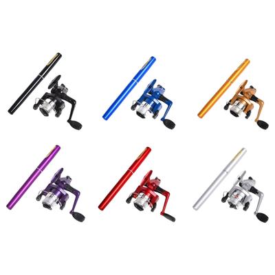 Pen Style Foldable Fishing Rod with Reel Set for Ice Fishing, Pocket Telescopic Mini Pen Shape Fishing Rod and Reel Set