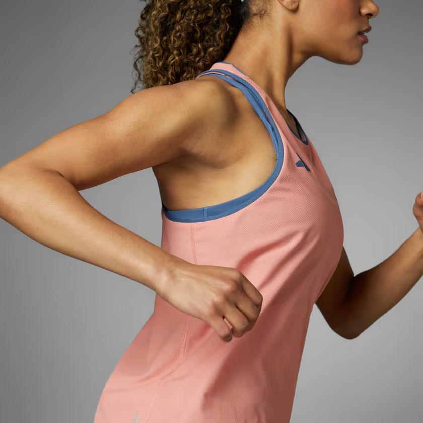 Adidas Logo Sleeveless Round Neck Vest Women Tops Pink IS9562