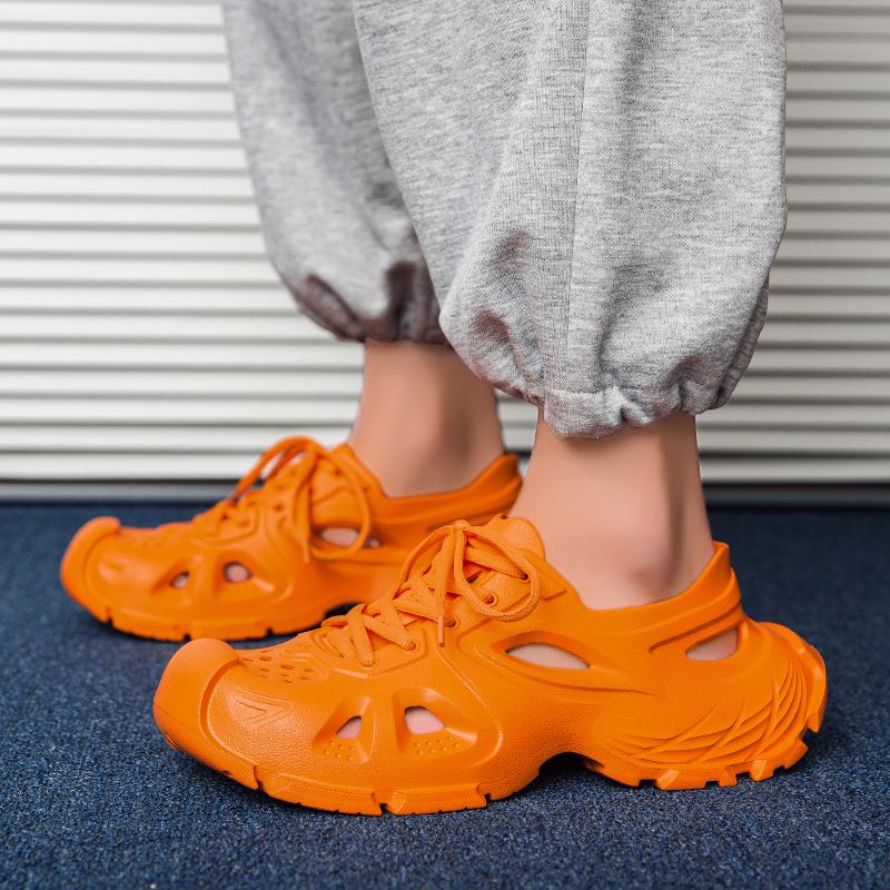 Men Beach Clogs 2026 Summer Soften Garden Clogs For Women Plain Sandals Comfortable Casual Lace Shoes Unisex