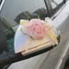 Creative Wedding Car Decor Flower Door Handles Rearview Mirror Decorate Rose Artificial Floral Accessories Marriage Props Gift