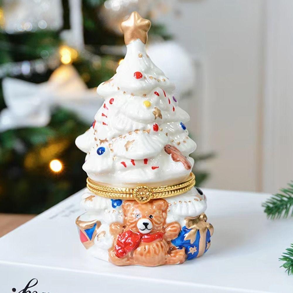 Creative Christmas Tree Jewelry Box Durable Jewelry Storage Box Christmas Decoration