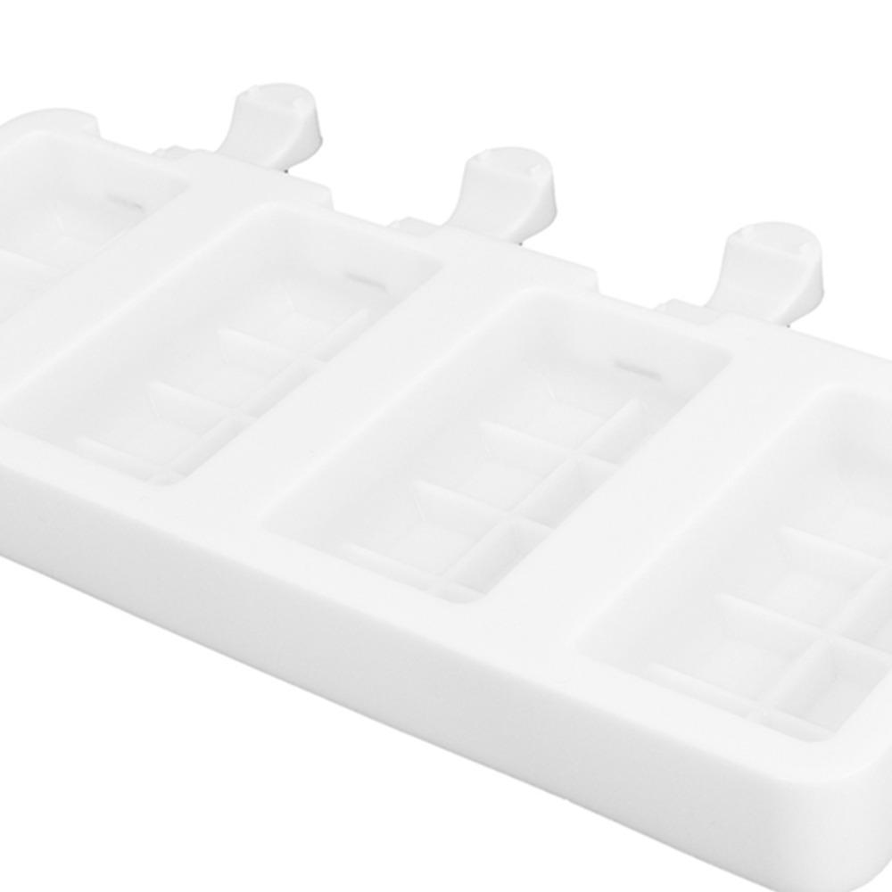 4-Cavity Ice Bar Maker Square Ice Lolly Mold Professional Ice Cream Making Mold DIY Freezer Making