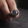 Vintage Hip-hop HIPHOP Stainless Steel Ring Virgin Mary Diamond Set Men's Titanium Steel Ring