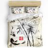 Bamboo House Decor Bedding Set Comforter Duvet Cover Pillow Shams Bamboo Pattern In Traditional Chi Bedding Cover Double Bed Set