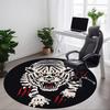 1pc Tiger Print Chair Carpet for Office, Round Non Slip Durable Large Size Office Carpet, Suitable for Office