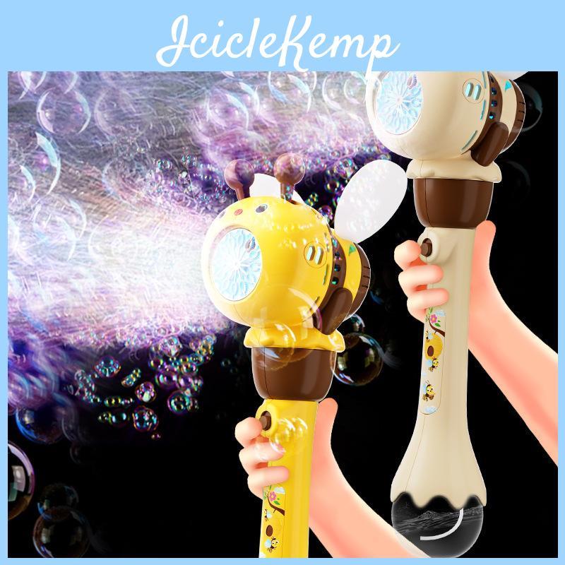Bee Hole Bubble Electric 12 Gun Children Toy Bubbles Machine Cartoon Soap Blowers Kids Gift Outdoor Games Automatic Maker