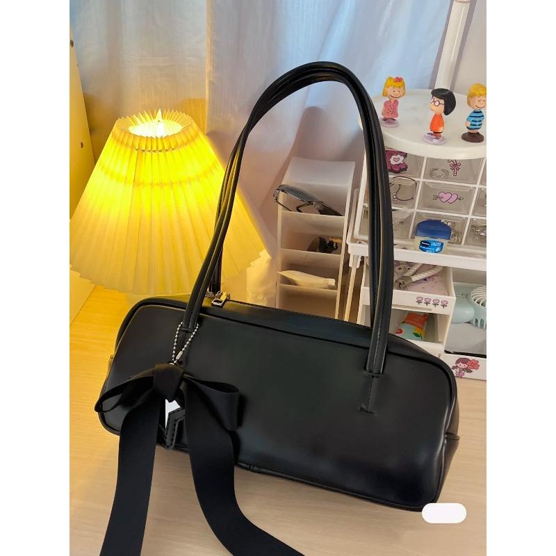 2 New high-end fashion trend armpit baguette bag niche design fashion pillow bag чёрный