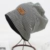 Autumn and Winter Fashion Casual Cute Black and White Striped Confinement Hat Lazy Hat Adult Stack Hat Versatile Breathable