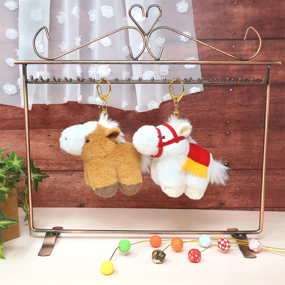 Naito Design Institute Zodiac Pocha Horse Year of the New Reiwa 8 Keychain, Brown, 2026, Horse, Year,