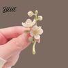 Anti-oxidation Jewelry Vintage Jasmine Brooch Faux Pearl Petal Flower Lapel