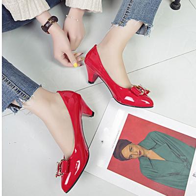 Spring Autumn New Women's Shoes Fashion Professional High Heels Black Red Shallow Mouth Comfortable Work Shoes