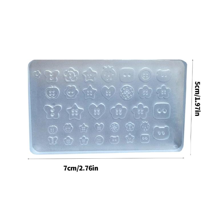 Silicone Nail Embellishment Molds Button Shape Small Accessories Crafting Molds Suitable for Beauty Enthusiasts Present