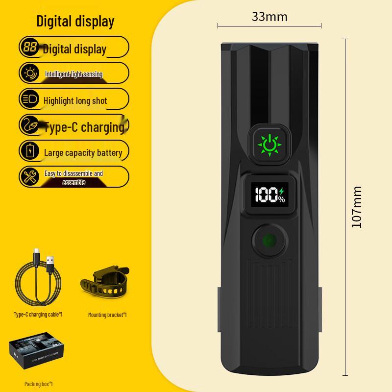 Lishi Digital Bicycle Headlight