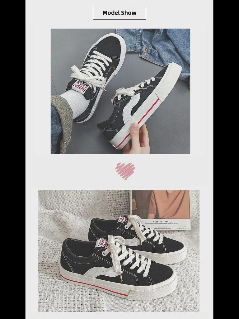 Retro Spring & Autumn Canvas Skate Shoes - Men's Breathable Casual Sneakers
