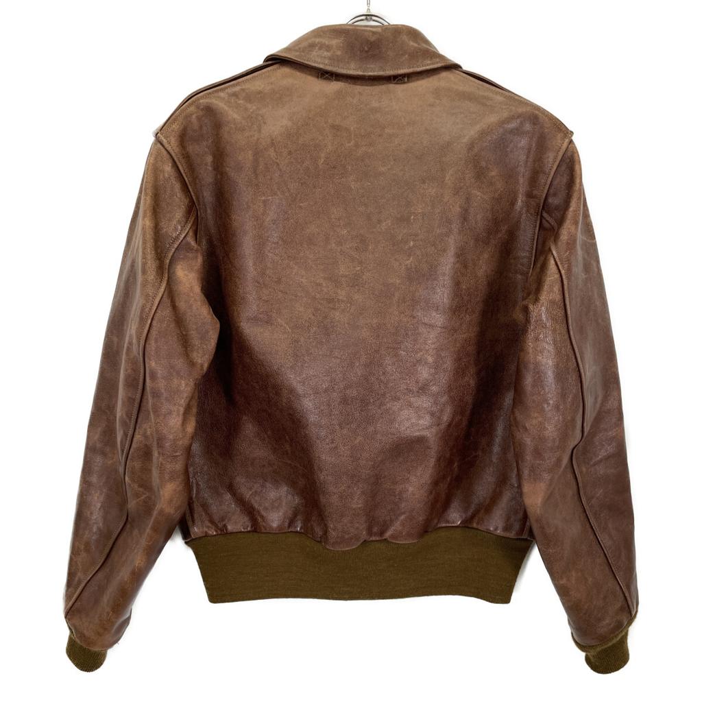 BUZZ RICKSON'S BR80253/BR80312 Ruffwear Standard A-2 Horsehide Flight Jacket Jacket 42 BrownUsed