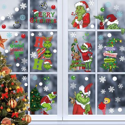 Christmas Electrostatic Window Sticker  Spirit Greench Sticker Window Glass Sticker
