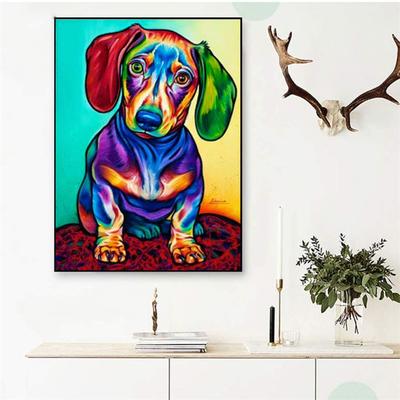 5D Diy Diamond Painting Barva Štěně Sada křížkového stehu Úplná diamantová výšivka Mozaika Umění Obrázek kamínků Dekor Dárek