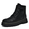 Fashion Men Chelsea Ankel Boots Winter Warm 4.5cm Thick Bottom Business Shoes Cold Weather Women With Zippers Fashion Plus Size 35-50